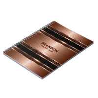 Monograma de textura industrial marrom, de cobre, 