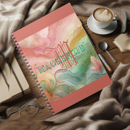 Caderno Espiral Monograma de volta à escola Meninas de Quadrinhos