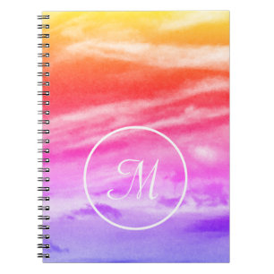 Caderno Espiral Monograma do Sunset Sky