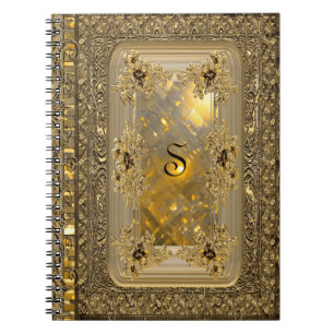 Caderno Espiral Monograma do Victorian da miragem de Vanfleet