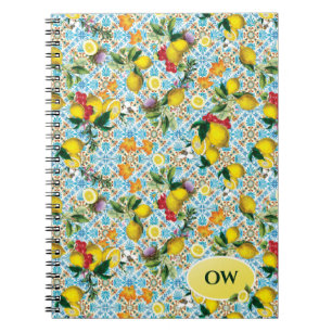 Caderno Espiral Monograma Elegante Personalizado
