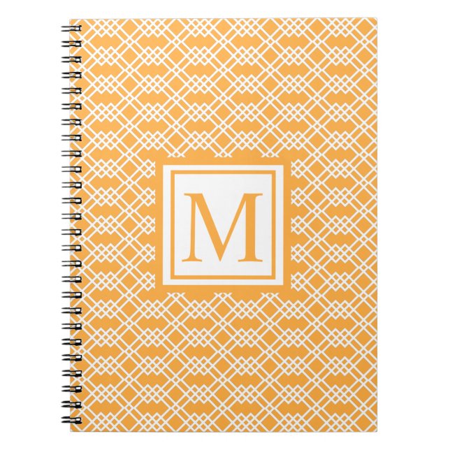 Caderno Espiral Monograma Geométrico de Latite Moderna Mango Sorbe (Frente)