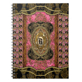 Caderno Espiral Monograma legal elegante de Evangelinae