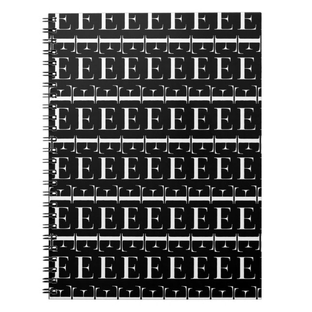 Caderno Espiral Monograma - Letra Inicial E (Frente)