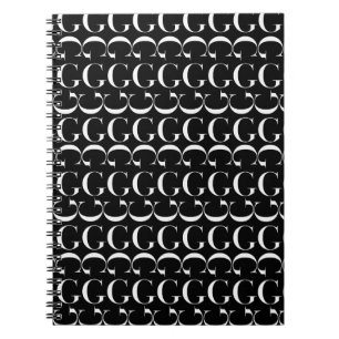 Caderno Espiral Monograma - Letra inicial G