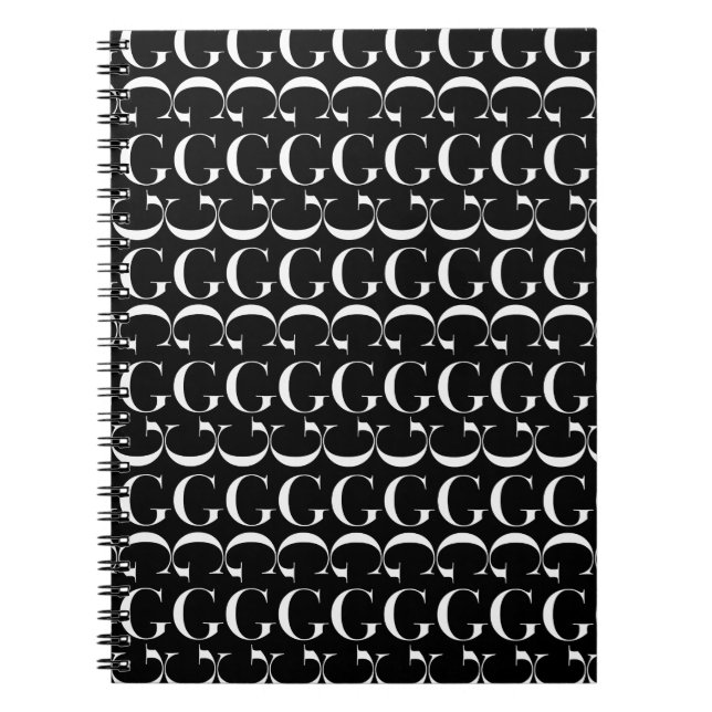 Caderno Espiral Monograma - Letra inicial G (Frente)