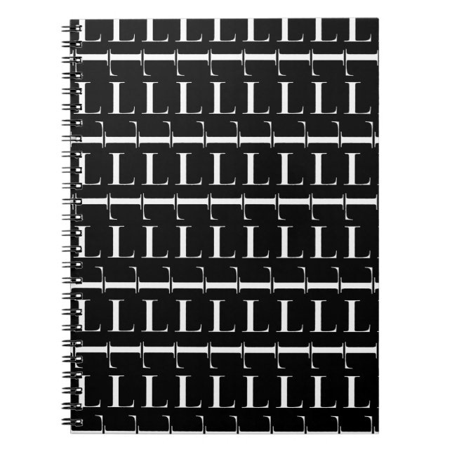 Caderno Espiral Monograma - Letra inicial L (Frente)