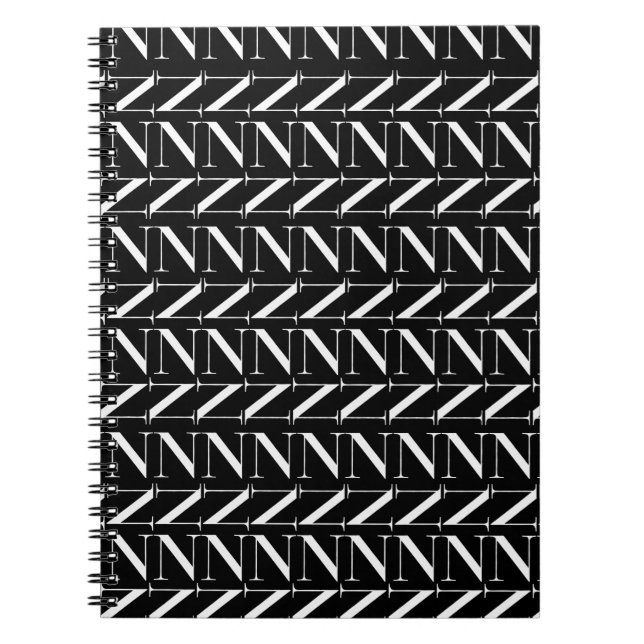 Caderno Espiral Monograma - Letra inicial N (Frente)