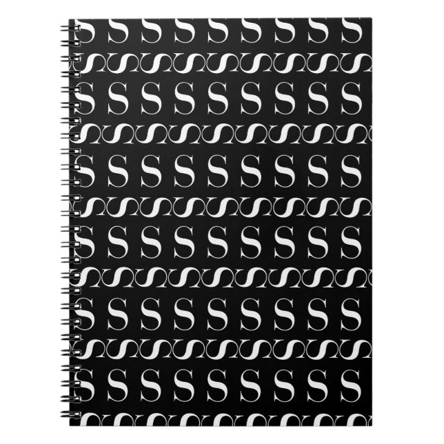 Caderno Espiral Monograma - Letra Inicial S (Frente)