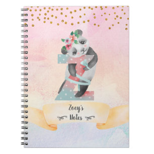 Caderno Espiral Monograma - Letra Z Bebê-Panda - Diário Diário