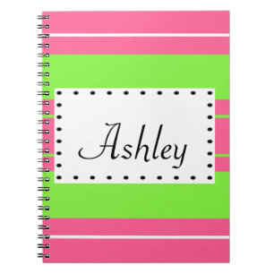 Caderno Espiral Monograma listrado