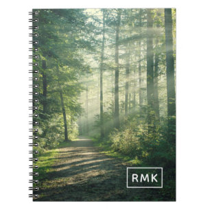 Caderno Espiral Monograma Manhã Sunny de outubro em Hamburgo