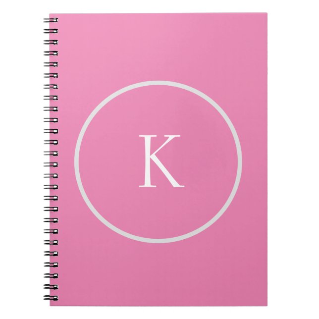 Caderno Espiral Monograma minimalista personalizado (Frente)