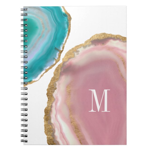 Caderno Espiral Monograma | Pedras Gem I (Frente)