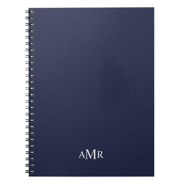Caderno Espiral Monograma Personalizado Clássico (Frente)