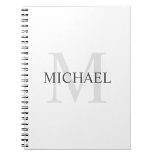 Caderno Espiral Monograma personalizado clássico e nome