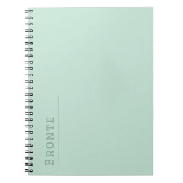 Caderno Espiral Monograma personalizado, cor verde-tenda Munique f