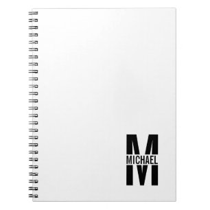Caderno Espiral Monograma Personalizado e Bloco de Notas de Nome