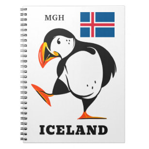 Caderno Espiral Monograma Personalizado Islândia
