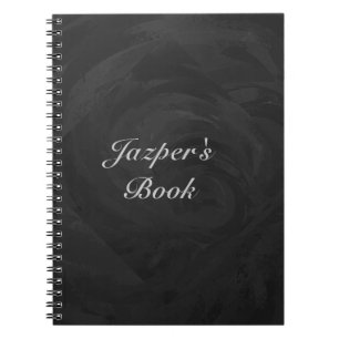 Caderno Espiral Monograma Preto Kohl Personalizado