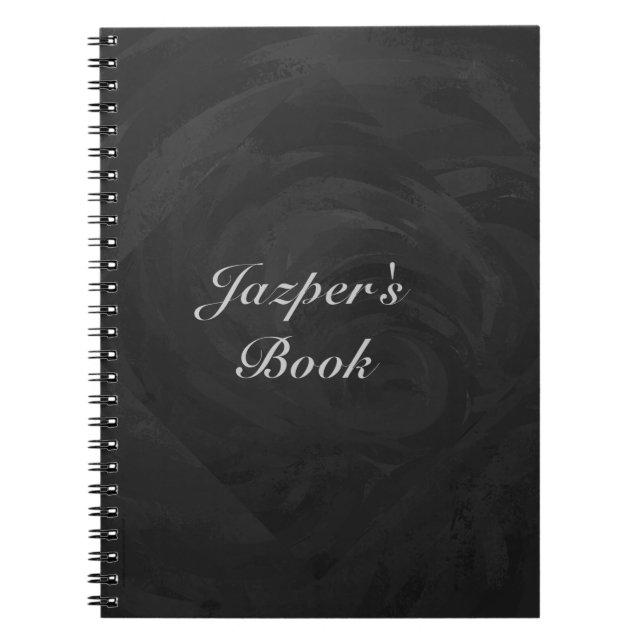 Caderno Espiral Monograma Preto Kohl Personalizado (Frente)