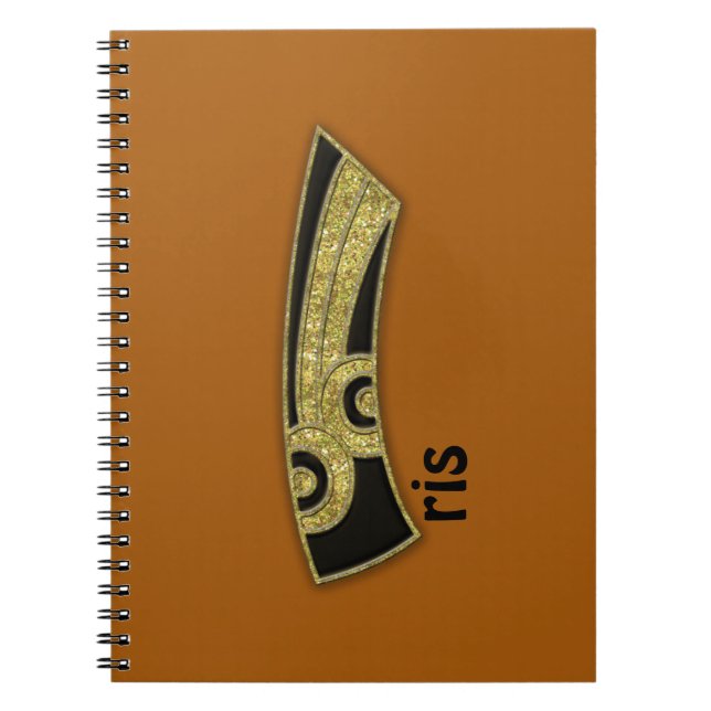 Caderno Espiral monograma retrorreflector - I (Frente)