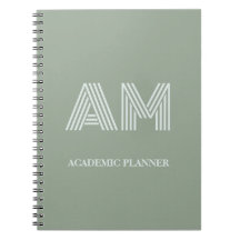 Monograma Verde de Chá Minimalista