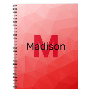 Caderno Espiral Monomarca com padrão de malha geométrica gradiente