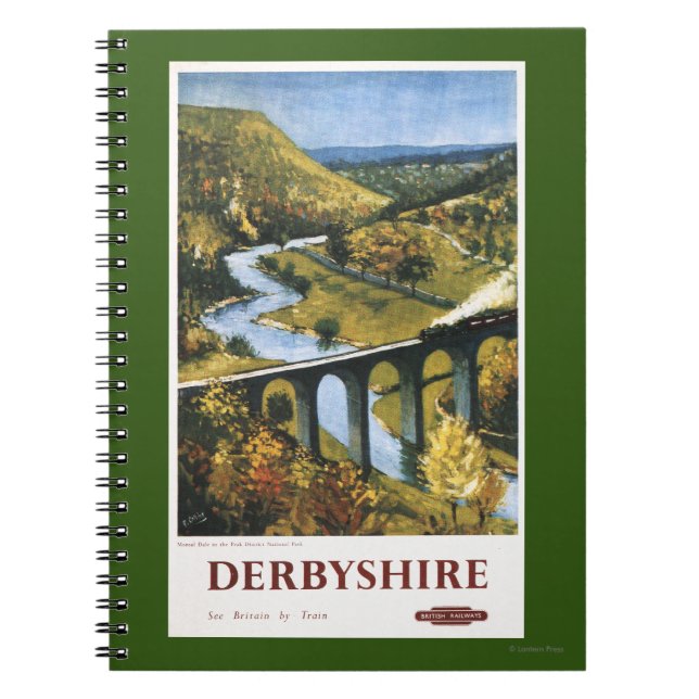 Caderno Espiral Monsal Dale, Trem e Viaduto British Rail (Frente)