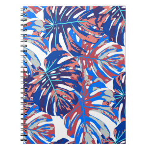 Caderno Espiral Monstera deixa um padrão sem costura