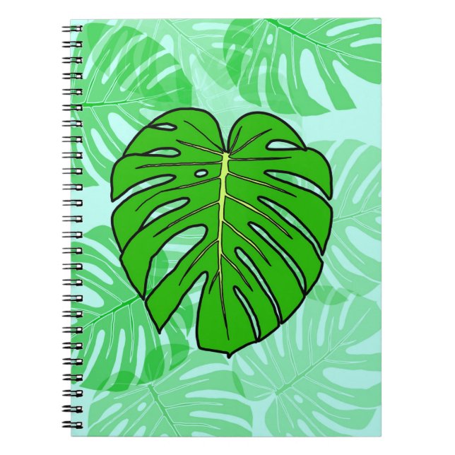 Caderno Espiral Monstera Leaf (Frente)