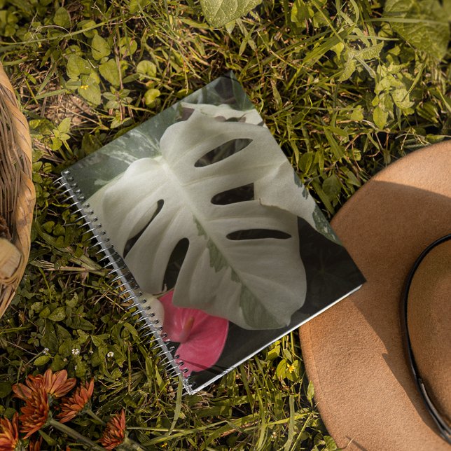 Caderno Espiral Monstera Leaf Floral Variado (In Situ)