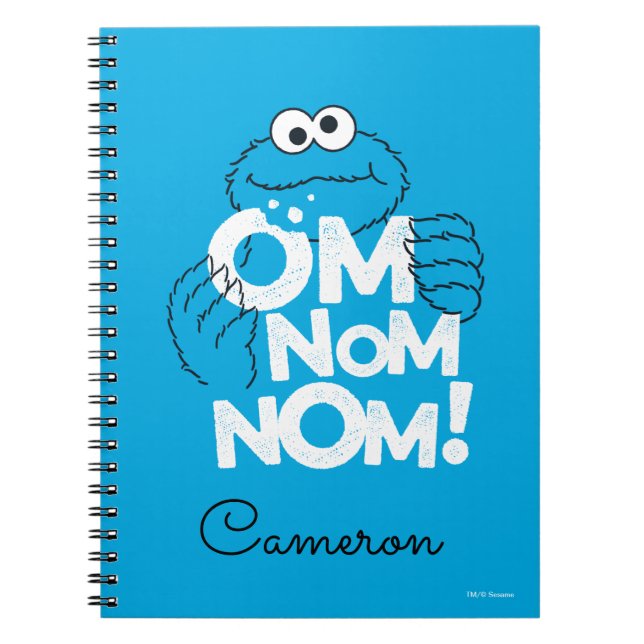 Caderno Espiral Monstro Come Bolachas | Om Nom Nom! (Frente)