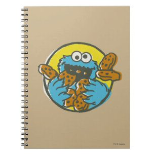 Caderno Espiral Monstro Come Bolachas Retrô