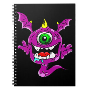 Caderno Espiral Monstro de Pessoas Roxas Cuecas