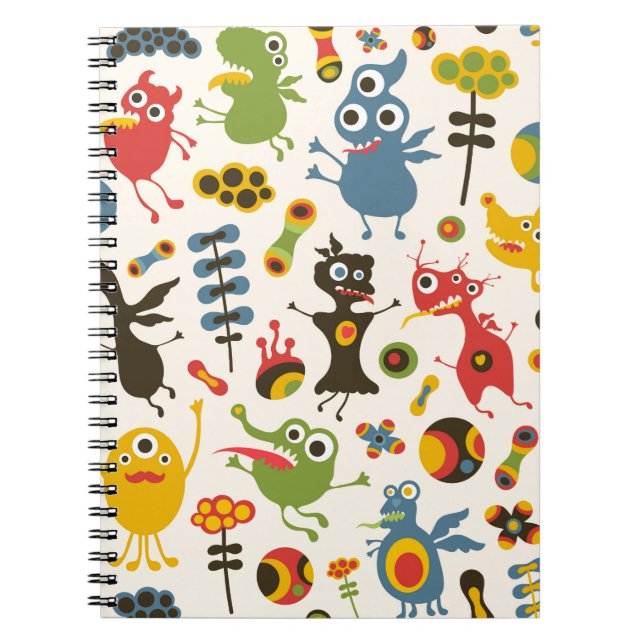 Caderno Espiral Monstros Felizes (Frente)