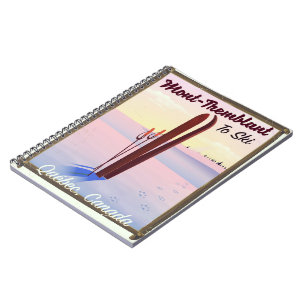 Caderno Espiral Mont-Tremblant Québec poster de Esqui.