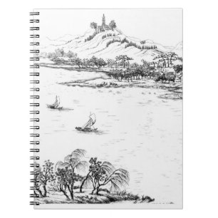 Caderno Espiral Montagem Chang e lago Chou, 'do Anglo-Qui de