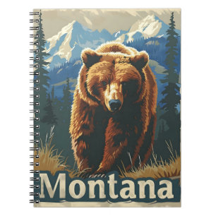 Caderno Espiral Montana Brown Bear Grizzly