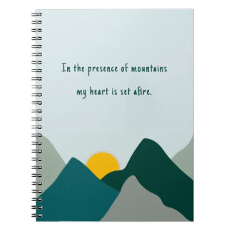 Caderno Espiral Montanha Boho Verde