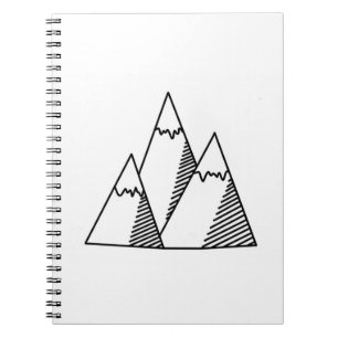 Caderno Espiral Montanha Doodle