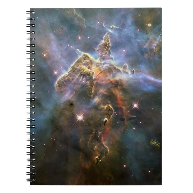 Caderno Espiral Montanha Mística no Espaço Hubble na Nebulosa Cari (Frente)