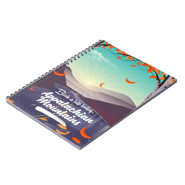 Caderno Espiral Montanhas Appalachian viagens vintage (Left Side)