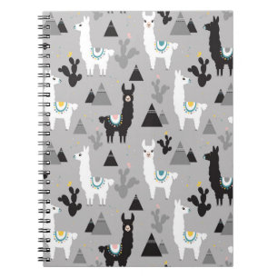 Caderno Espiral Montanhas de lama cactus, padrão perfeito.