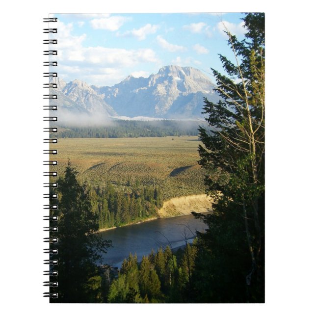Caderno Espiral Montanhas e Rio Jackson Hole (Frente)