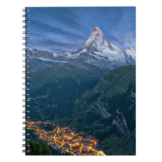 Caderno Espiral Montanhas | Matterhorn, Zermatt, Alpes Suíços (Frente)