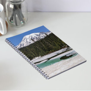 Caderno Espiral Monte Rainier e Foto Congelada do Lago