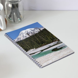 Caderno Espiral Monte Rainier e Foto Congelada do Lago