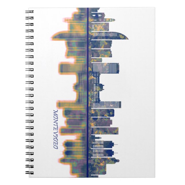 Caderno Espiral Montevideo Skyline (Frente)