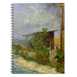 Caderno Espiral Montmartre Path com Sunflower por Van Gogh.